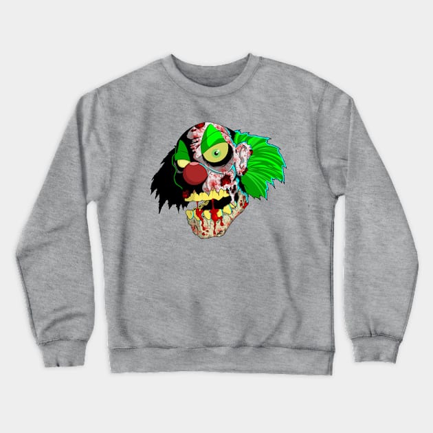 Zombie Clown Crewneck Sweatshirt by MonsterRot